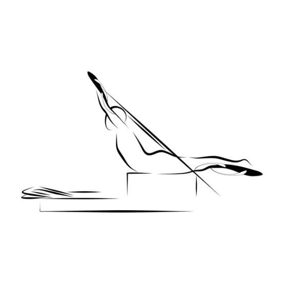 Line drawing of the Pilates breaststroke exercise